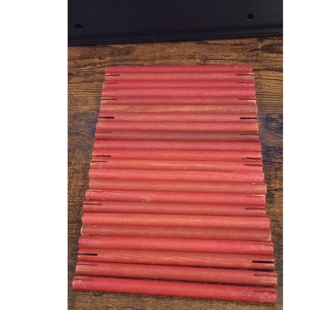 Tinkertoy Red Wood Replacement Pieces 22 Count Long Building Logs Stem Learning